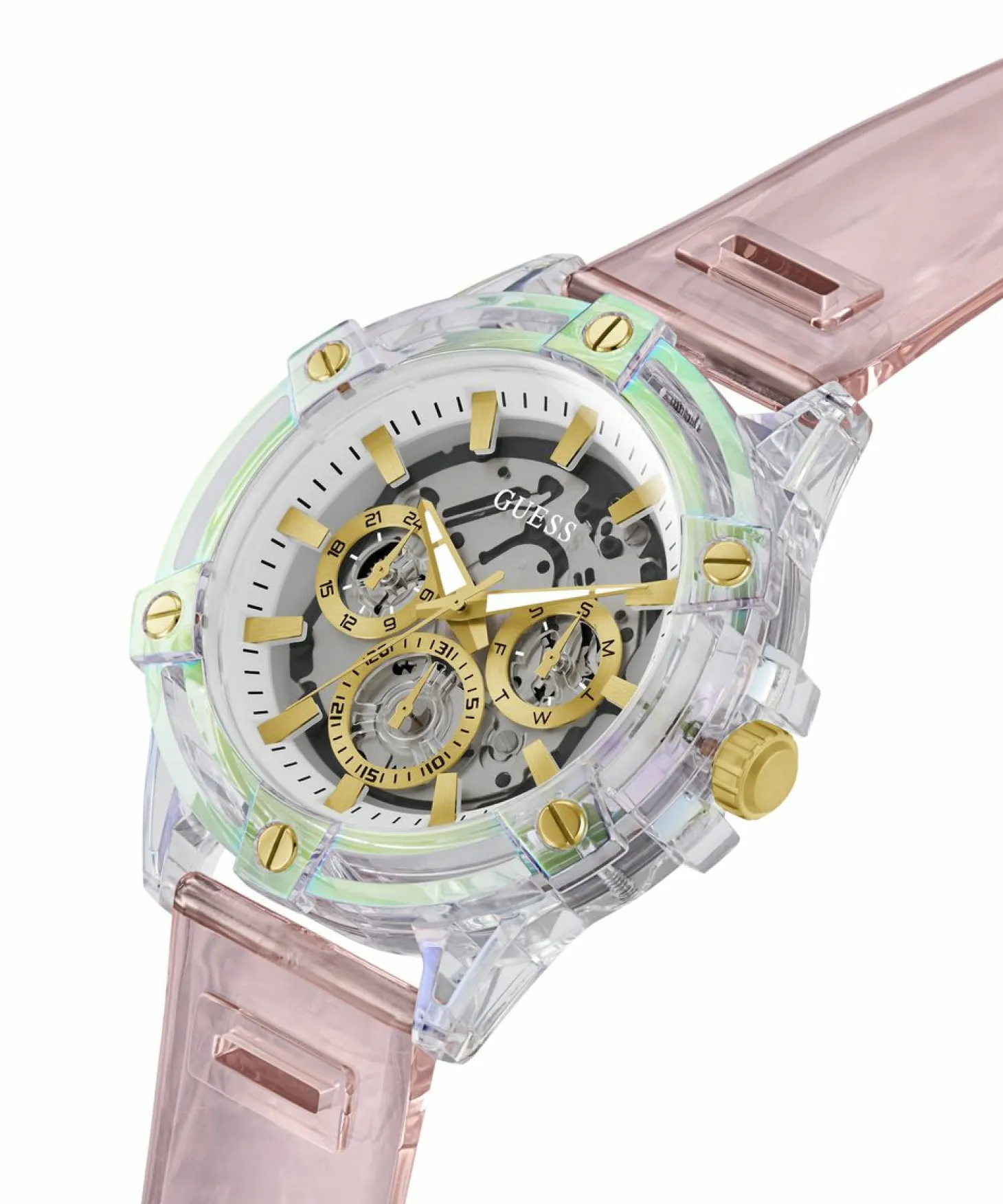 Guess Herren Armbanduhr rosa Tucker GW0806G4