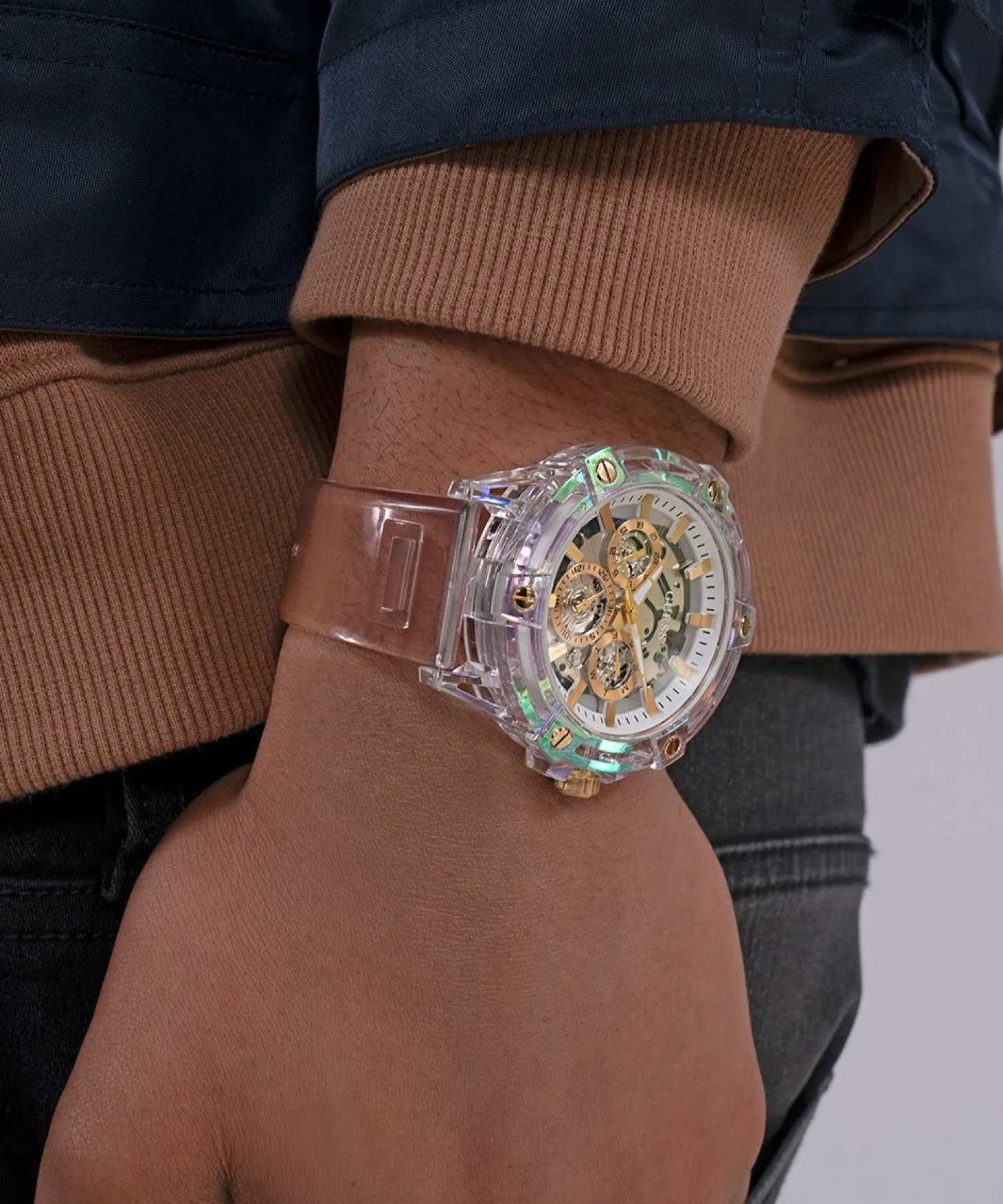 Guess Herren Armbanduhr rosa Tucker GW0806G4