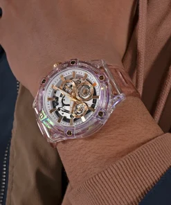 Guess Herren Armbanduhr rosa Tucker GW0806G4