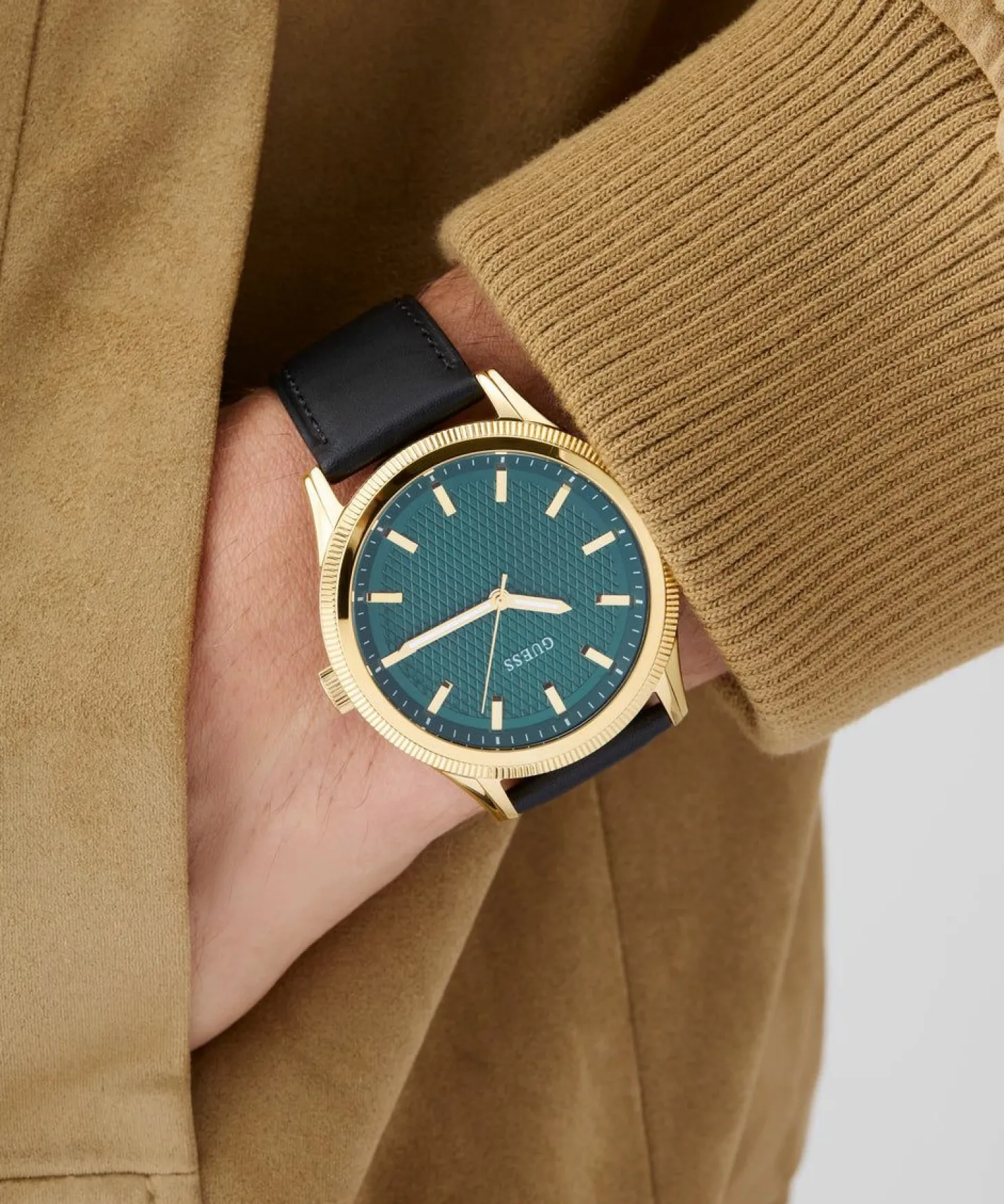 Guess Herren Armbanduhr Schwarz/Gold GD DEX GW0846G1