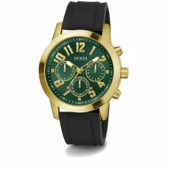 Guess Herren Armbanduhr schwarz und grün Parker GW0708G2