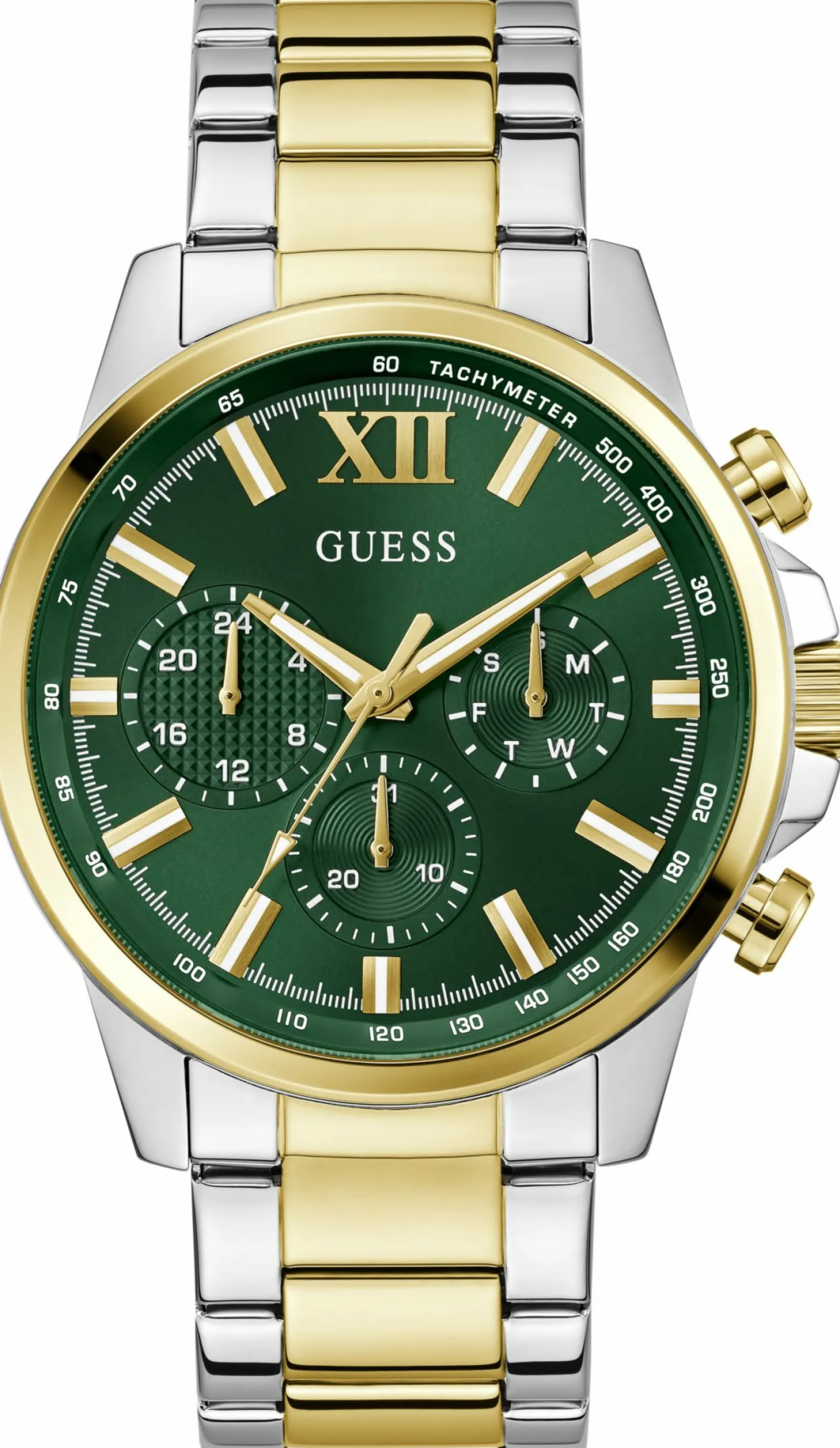 Guess Herren Armbanduhr Silbergoldfarben GD WALKER GW0900G5