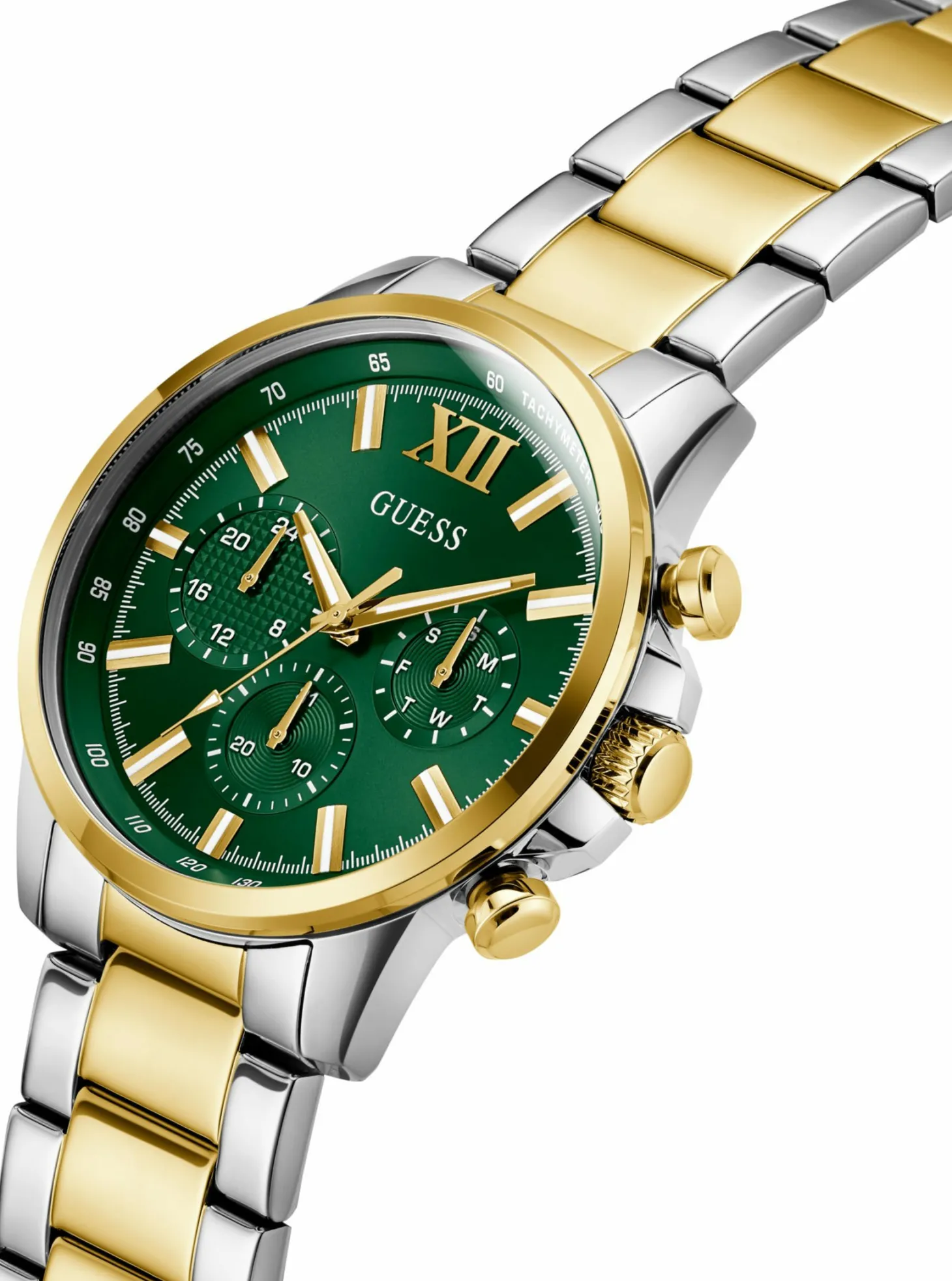 Guess Herren Armbanduhr Silbergoldfarben GD WALKER GW0900G5