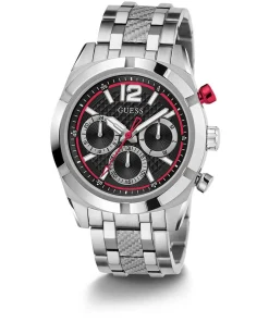 Guess Herren Armbanduhr Silber Multifunktion Resistance GW0714G1