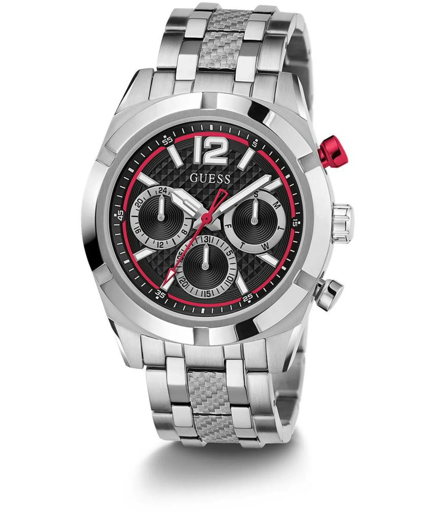 Guess Herren Armbanduhr Silber Multifunktion Resistance GW0714G1