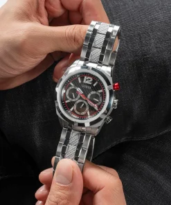 Guess Herren Armbanduhr Silber Multifunktion Resistance GW0714G1