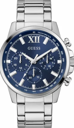 Guess Herren Armbanduhr Silberfarben GD WALKER GW0900G4