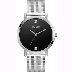 Guess Herren Armbanduhr Supernova Diamant silber 44 mm GW0460G1