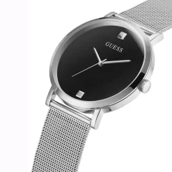 Guess Herren Armbanduhr Supernova Diamant silber 44 mm GW0460G1