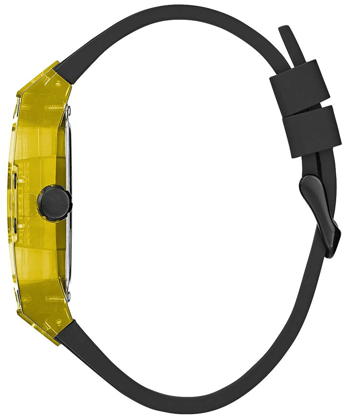 Guess Herren Armbanduhr schwarz gelb 44 mm GW0499G2