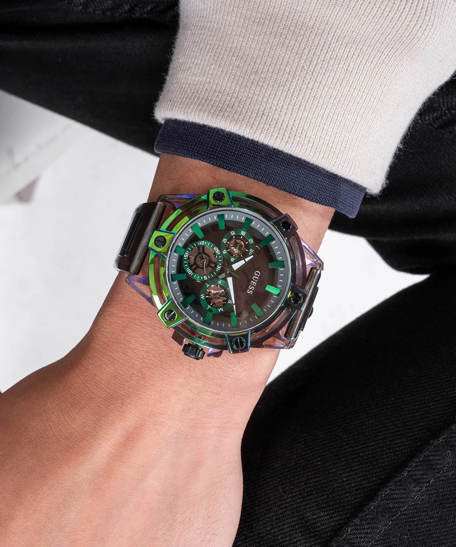 Guess Herren Armbanduhr schwarz Tucker GW0806G5