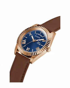 Guess Herren Armbanduhr Umweltfreundlich Connoisseur braun, rosegold 42 mm GW0353G2