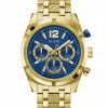 Guess Herren Multifunkion Armbanduhr RESISTANCE gold, blau 44 mm GW0714G2