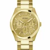 Guess Herren Multifunkion Armbanduhr ZEN gold 42 mm GW0707G3
