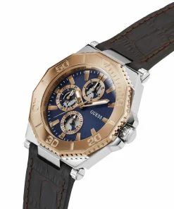 Guess Herren Multifunkion Armbanduhr PRIME braun, roségold 46 mm GW0704G2