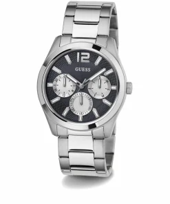 Guess Herren Multifunkion Armbanduhr ZEN silber, schwarz 42 mm GW0707G1