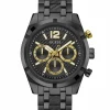 Guess Herren Multifunkion Armbanduhr RESISTANCE schwarz, gold 44 mm GW0714G4