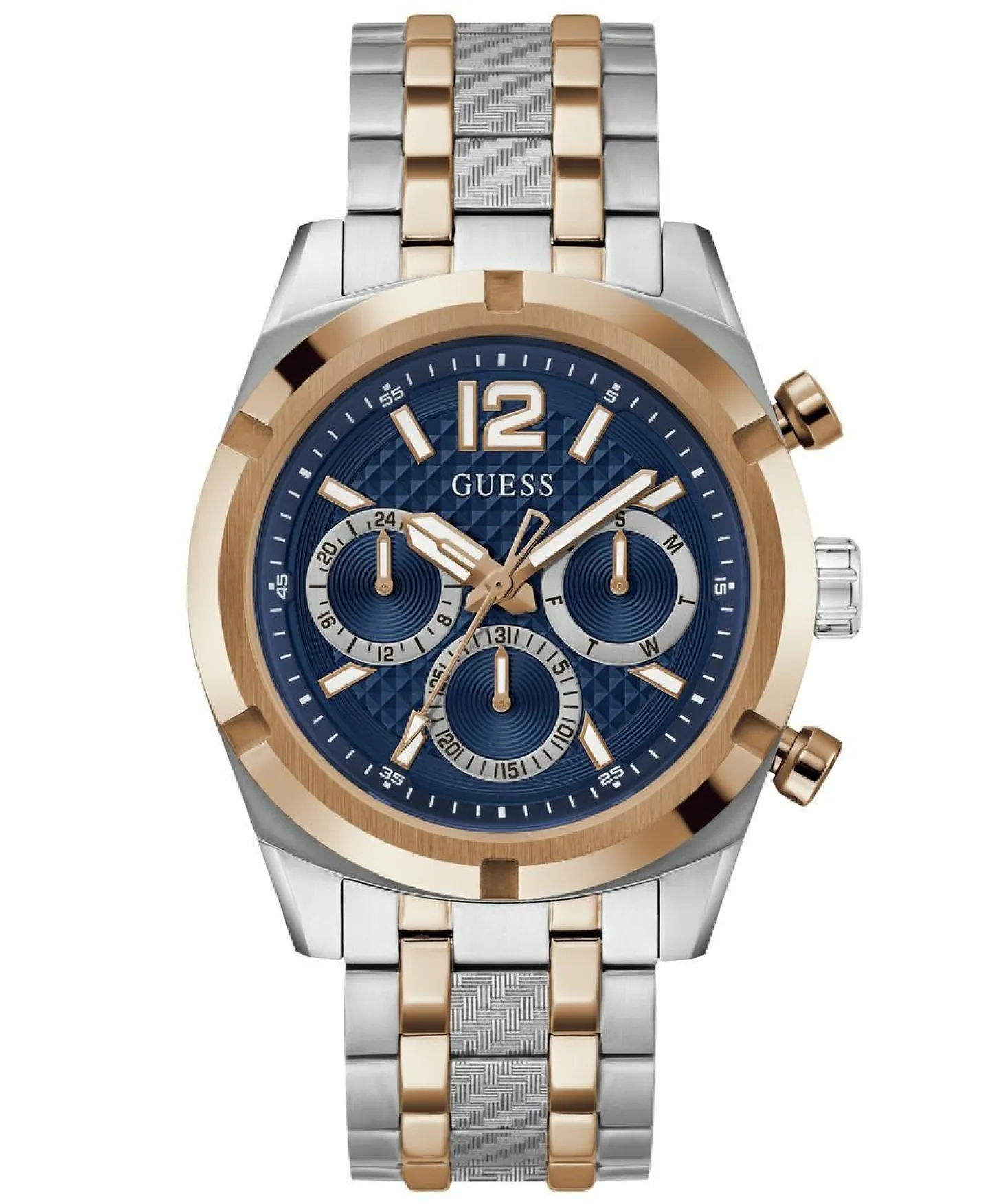 Guess Herren Multifunkion Armbanduhr RESISTANCE bicolor 44 mm GW0714G3