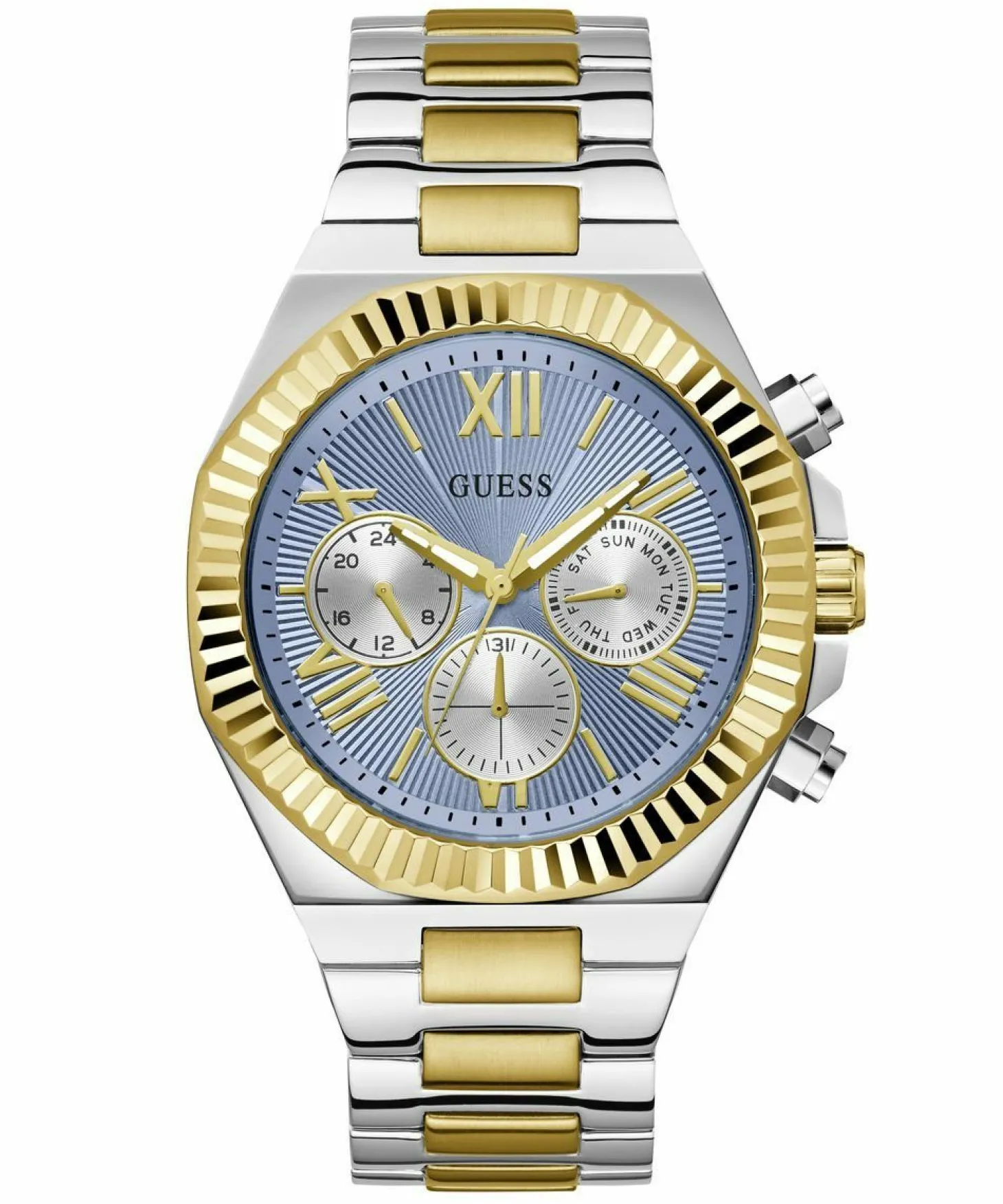 Guess Herren Multifunkion Armbanduhr EQUITY bicolor 44 mm GW0703G3