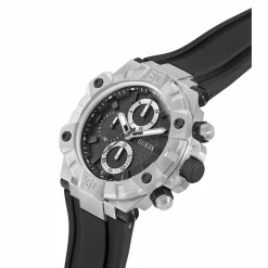 GUESS Herren Multifunktionsuhr IGNITE Schwarz Silber GW0802G1