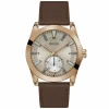 Guess Herren Multifunktionsuhr GREYSON GW0793G3 Braun Roségold