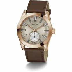 Guess Herren Multifunktionsuhr GREYSON GW0793G3 Braun Roségold