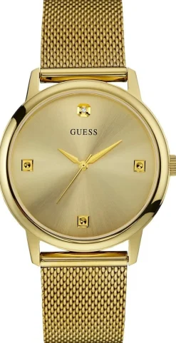 Guess Herren-Armbanduhr 39mm Armband Edelstahl Gold + Gehäuse Quarz W0280G3