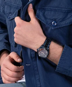 Guess Herrenuhr Connoisseur Edelstahl Farbe blau GW0265G9