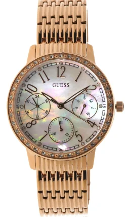 Guess Lattice Damen-Armbanduhr 38mm Armband Edelstahl + Gehäuse Quarz W1086L2