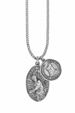 Halskette 925 Silber matt-oxidiert Münzen 41173383381086