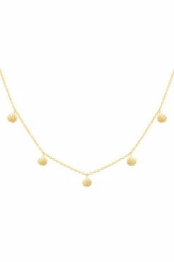 Halskette 925 Silber vergoldet mit Muschel Anhängern 41185170686046