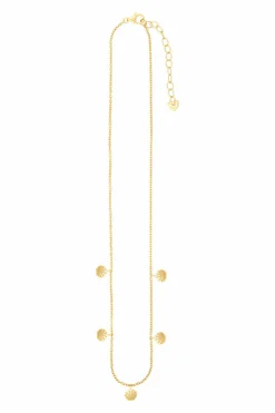 Halskette 925 Silber vergoldet mit Muschel Anhängern 41185170686046