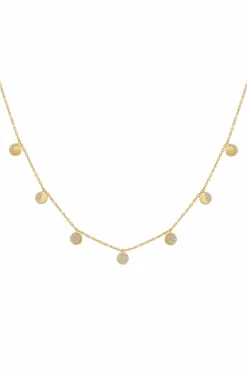 Halskette 925 Silber vergoldet Mondphasen Zirkonia 41185109966942