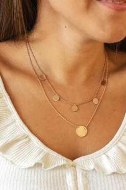 Halskette 925 Sterling Silber rosévergoldet Plättchen Boho 41185081426014