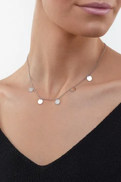 Halskette 925 Sterling Silber rhodiniert Plättchen Boho 41184555597918