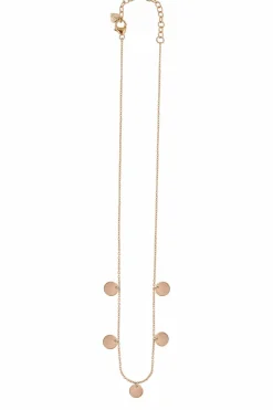 Halskette 925 Sterling Silber rosévergoldet Plättchen Boho 41185081000030