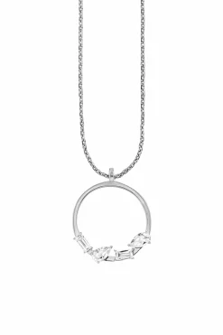 Halskette 925/- Sterling Silber rhodiniert Weißtopas 41178872315998