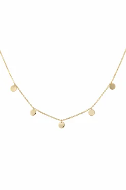 Halskette 925 Sterling Silber vergoldet Plättchen Boho small 41185095450718