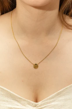 Halskette 925 Sterling Silber gelb vergoldet Plättchen Boho small 41185095286878