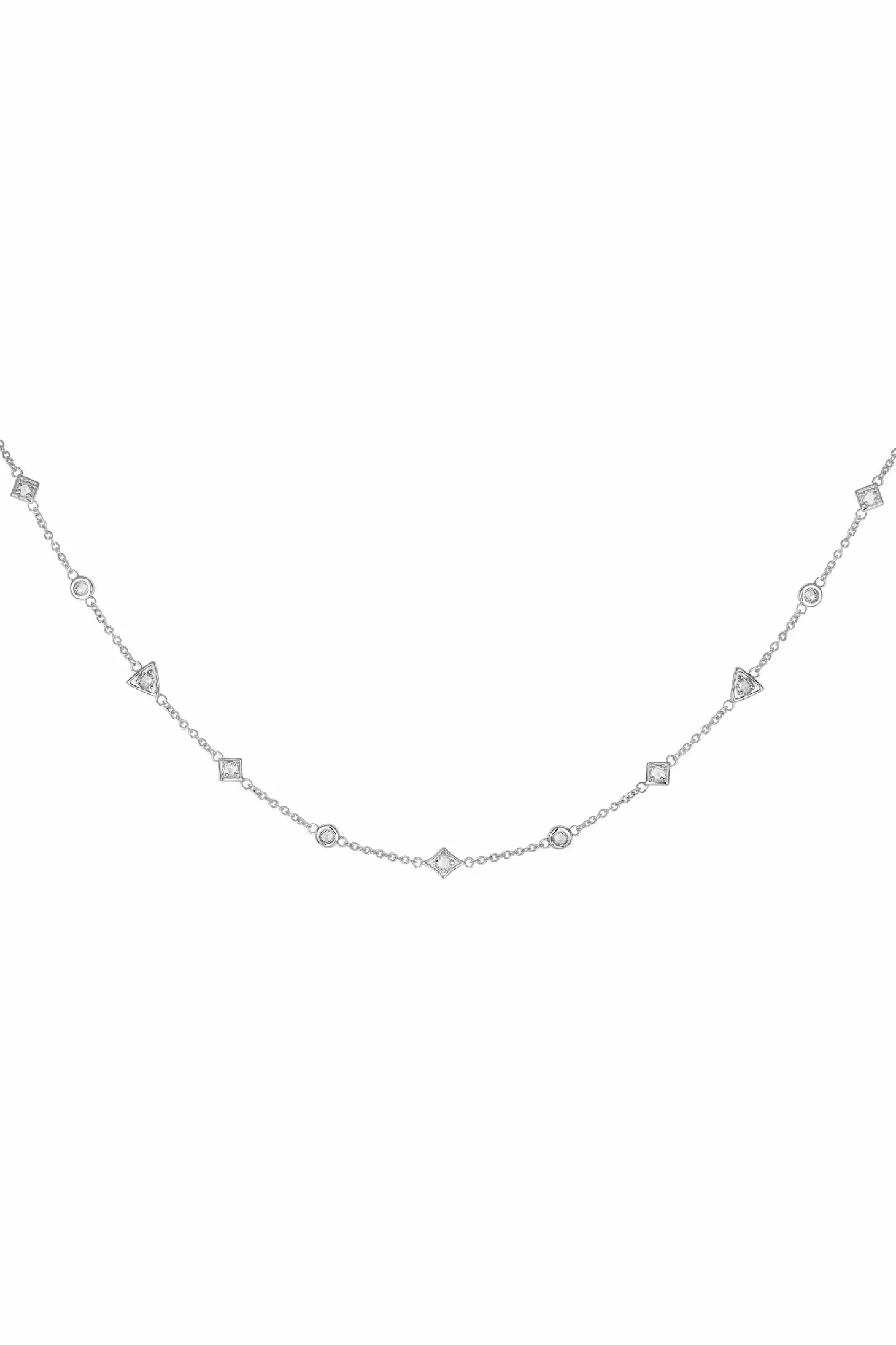 Halskette Choker 925 Silber rhodiniert mit Zirkonia 41185213415518