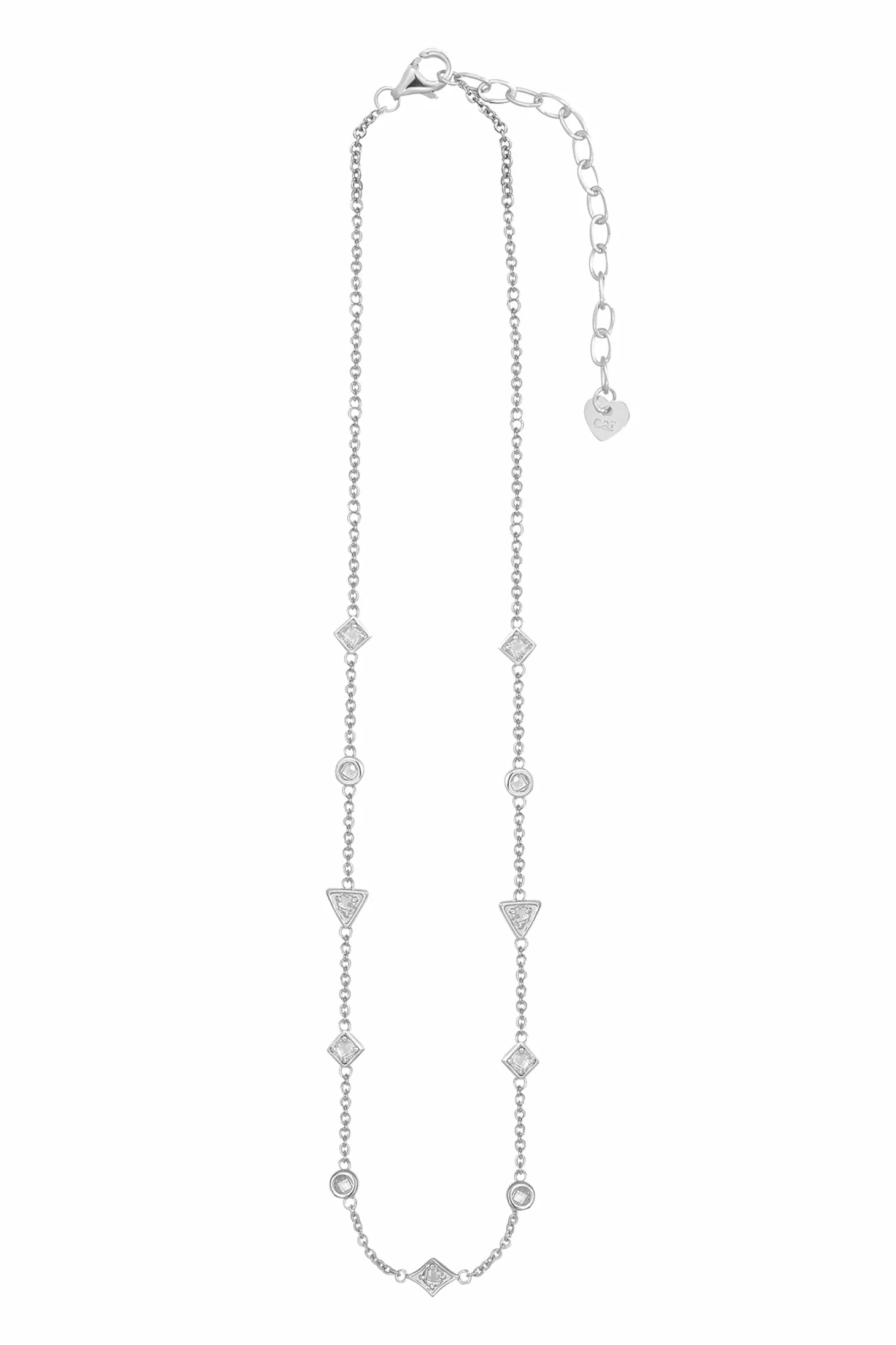 Halskette Choker 925 Silber rhodiniert mit Zirkonia 41185213415518