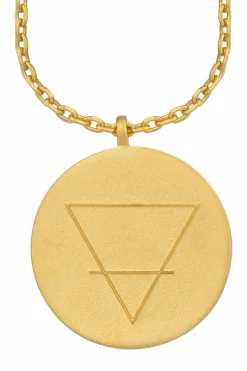 Halskette Element Erde 925/- Sterling Silber vergoldet Weißtopaz 41184642826334