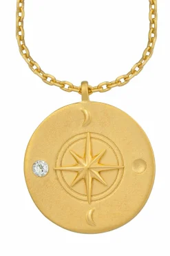 Halskette Element Luft 925/- Sterling Silber vergoldet Weißtopaz 41184640598110