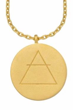 Halskette Element Luft 925/- Sterling Silber vergoldet Weißtopaz 41184640598110