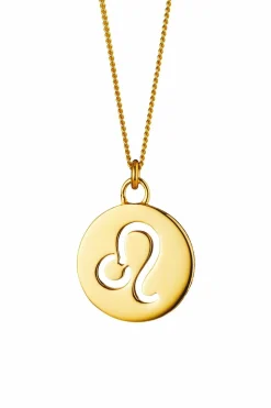 Halskette Löwe Sternzeichen 925/- Sterling Silber vergoldet 41183801933918