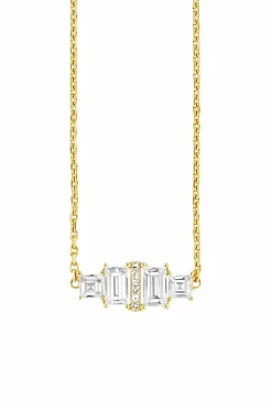 Halskette Silber 925 vergoldet Weißtopas 45cm 41178872447070