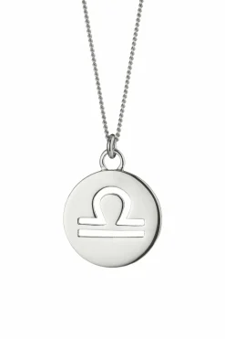 Halskette Waage Sternzeichen 925/- Sterling Silber rhodiniert 41184654688350