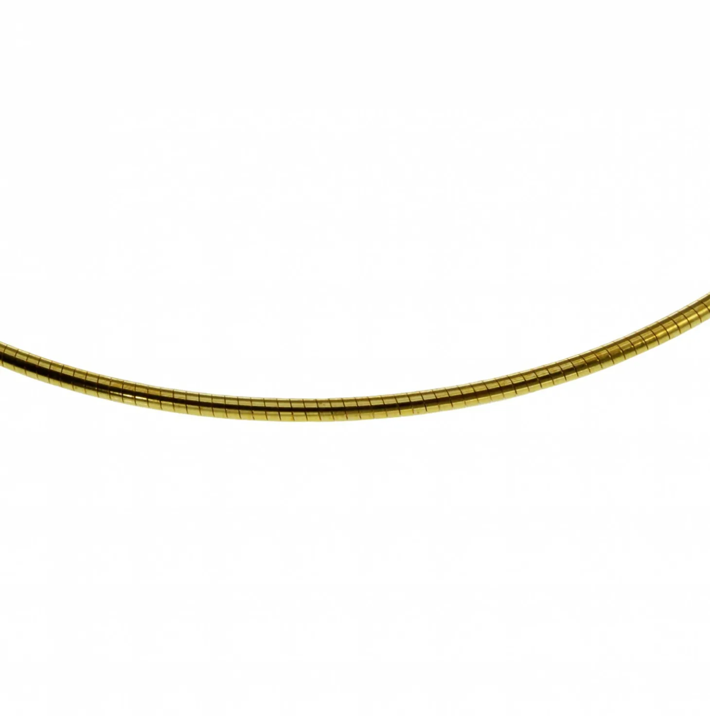Halsreif Omega 1mm - 45cm - 585 Gelbgold mit Schraubverschluss