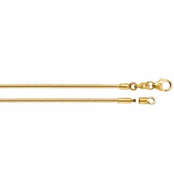 Halsreif Omega 1,2mm - 45cm - 585 Gelbgold mit Schraubverschluss