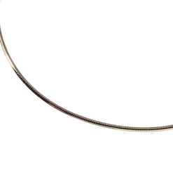 Halsreif Omega 1,5mm - 50cm - 585 Weißgold mit Schraubverschluss